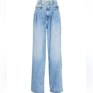 GRLFRND
Morgan Pleated Wide-Leg Jeans